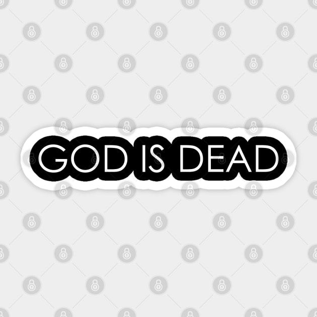 God Is Dead Sticker by BlackRavenOath